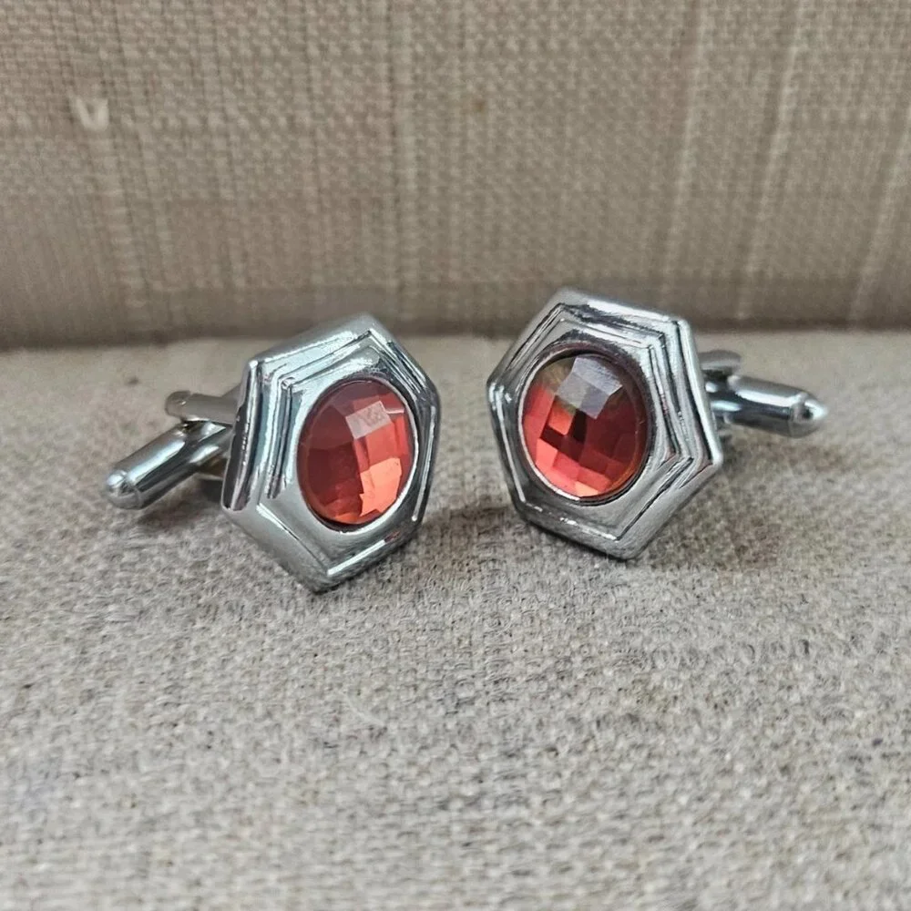 Men Shirt Cufflinks Fashion Jewelry Dress Shirt Cuff Stud Cuff links Silver Tone